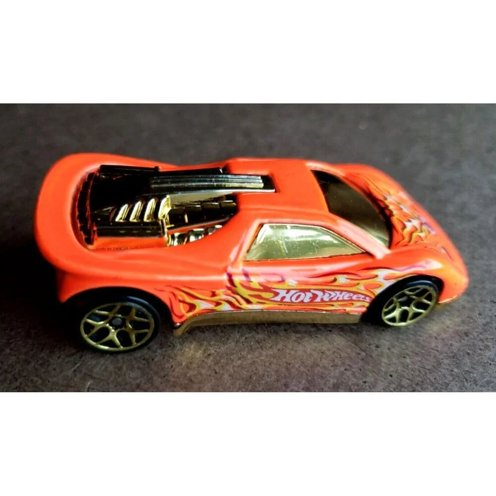 2003 How Wheels Track Aces SPEED BLASTER 10/10 Fluorescent Orange Gold Y5 LOOSE